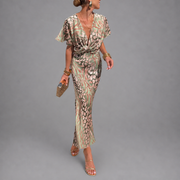 Emmeline™ - COPPER MIDI DRESS