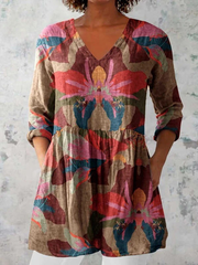Sarah™ | Women's Long V-Neck Blouse