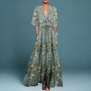 Hazel - Elegant Floral Wrap Dress