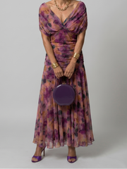 Calen | Off Shoulder Flow Midi Dress