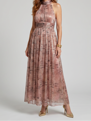 Imogen | Textured Finish Sleeveless Midi Dress