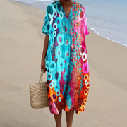 Amara™ | Vibrantly Coloured Tie-Dye Summer Dress