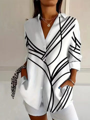 Vintage Casual Long Sleeve Blouse