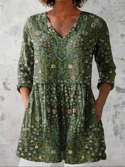 Julie | Long Blouse with V-Neck