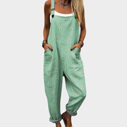Comfortable Printed Overalls