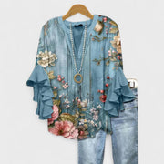 MARIBEL – FLOWY RUFFLE TOP