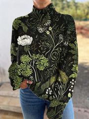 Willow™ | Women's Botanical Floral Turtleneck Sweater