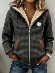 Reese | Sherpa-Lined Quilted Zip-Up Hooded Jacket