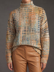 Bryndle | Autumn Grid Turtleneck