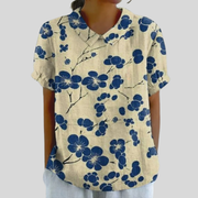 Octavie™ | Women's Blossom Branch Collared Blouse