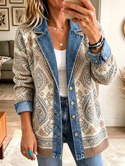 Lettie™ | Ethnic Patchwork Denim Jacket