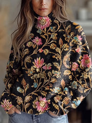 Odilia | Golden Vine Turtleneck