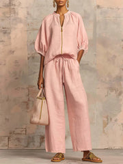 Amélie | Effortless zip-up two-piece set