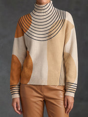Perrine | Color-Block Arc Turtleneck