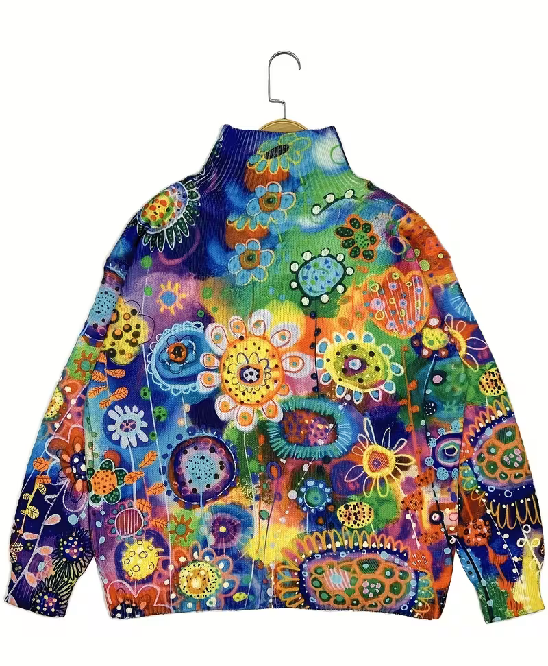 Wisteria™ | Kaleidoscope Bloom Turtleneck