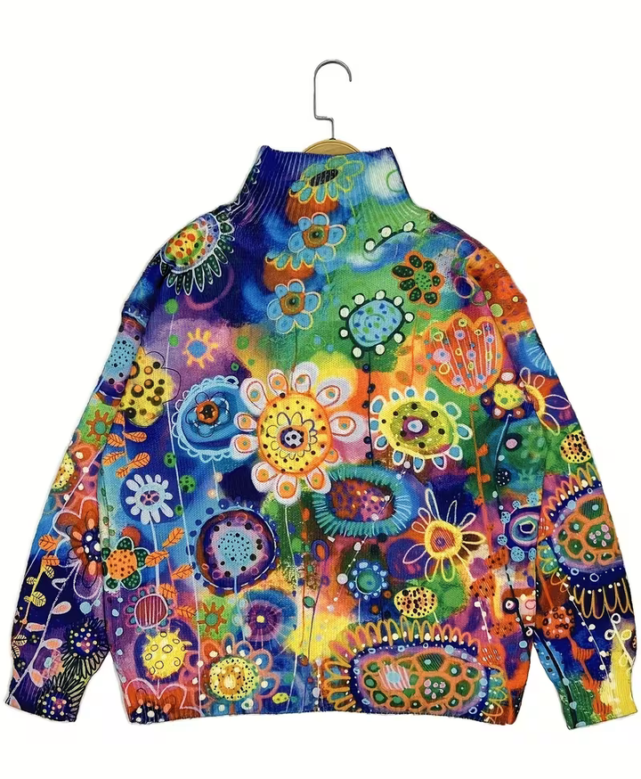 Wisteria™ | Kaleidoscope Bloom Turtleneck