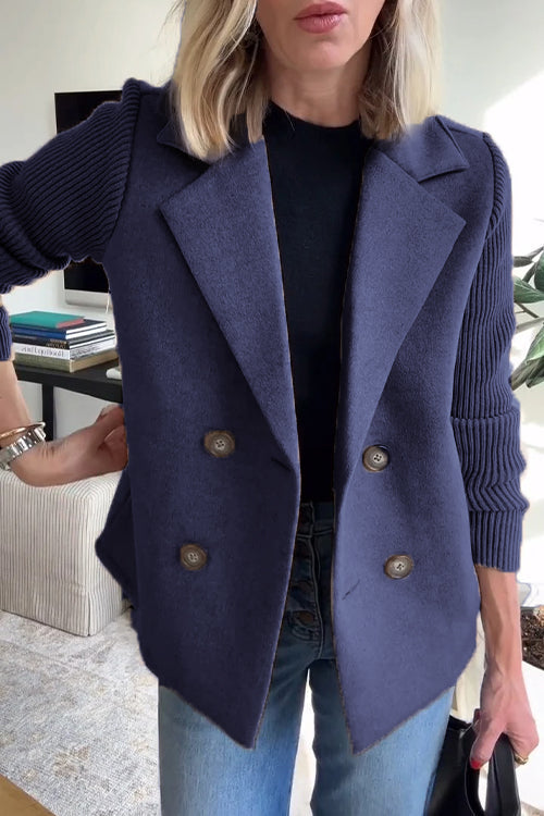Sorelle™ | Elegant Knit Sleeve Blazer