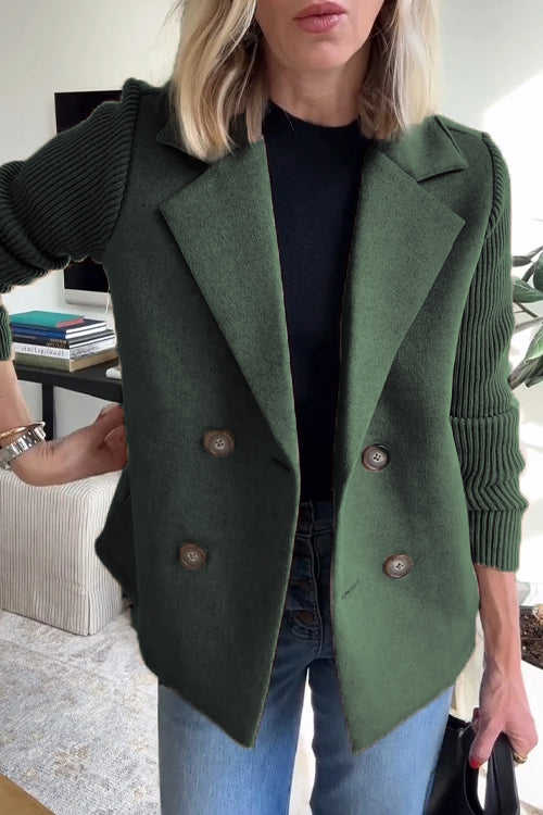 Sorelle™ | Elegant Knit Sleeve Blazer