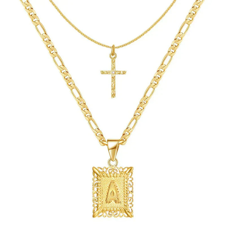 CROSS INITIAL™ | GOLD NECKLACE SET