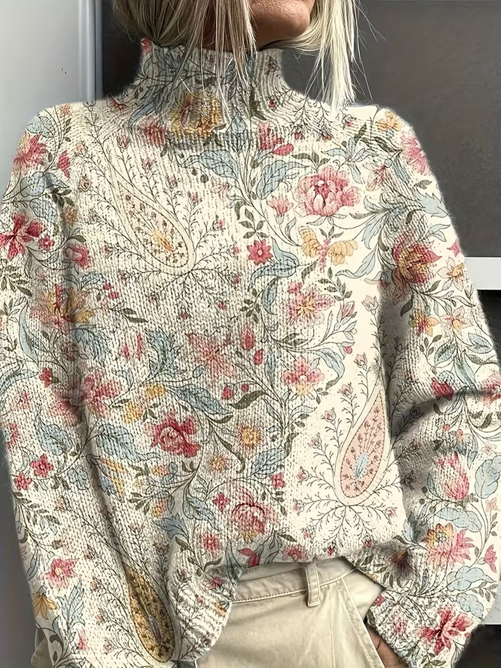 Mirielle™ | Heirloom Floral Turtleneck