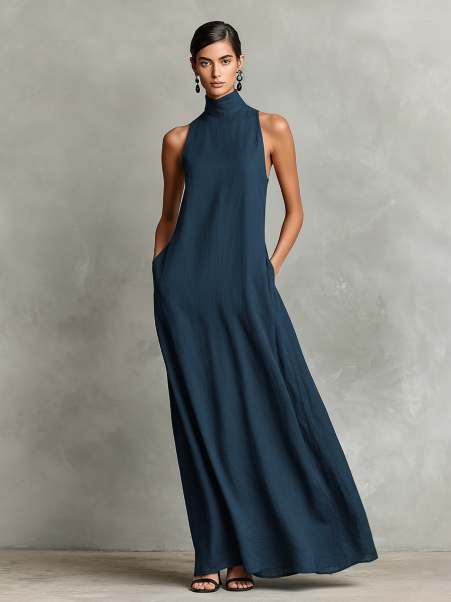 Nerina | Soft Turtleneck Maxi Dress