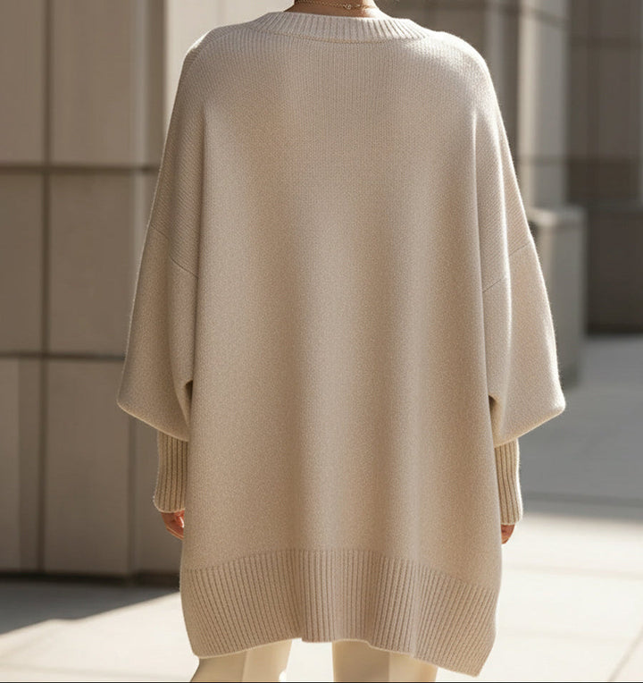 Jennifer | Oversized Draped Wide-Neck Sweater