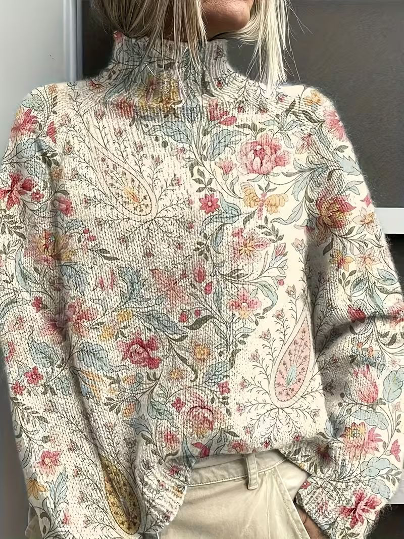 Mirielle™ | Heirloom Floral Turtleneck
