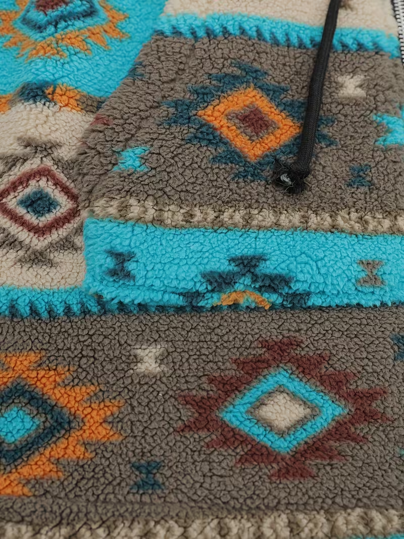 Winterbourne™ | Hooded Aztec Sherpa Coat