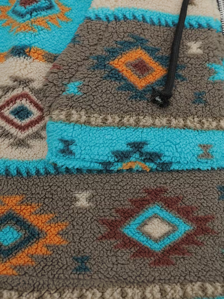 Winterbourne™ | Hooded Aztec Sherpa Coat