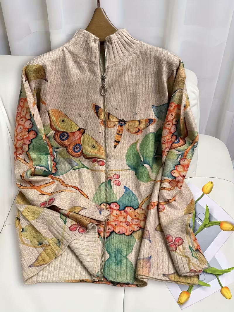 Brontë™ | Butterfly Garden Zip Cardigan