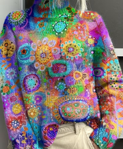 Wisteria™ | Kaleidoscope Bloom Turtleneck