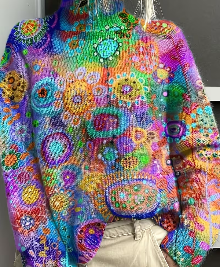 Wisteria™ | Kaleidoscope Bloom Turtleneck