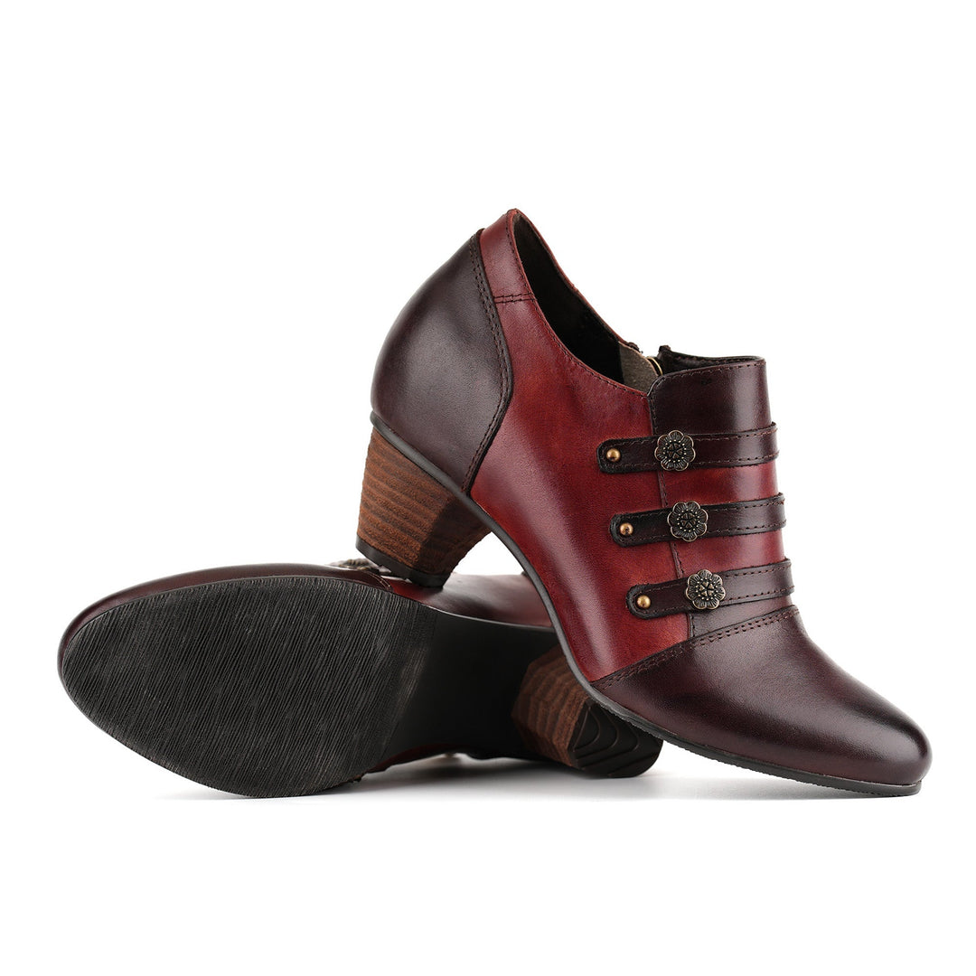 Roswyn™ | Vintage Two-Tone Floral Bootie