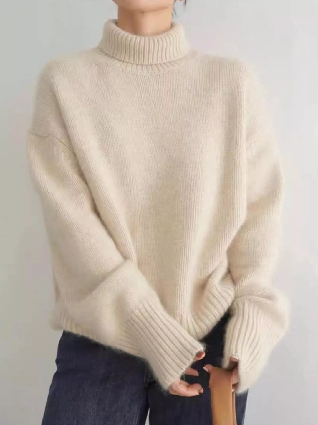 Scarlett | Turtleneck Dropped Shoulder Sweater