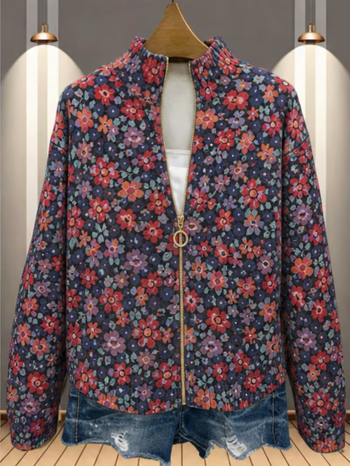 Vireya™ | Ditsy Floral Zip Cardigan