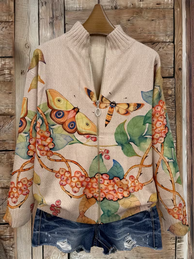 Brontë™ | Butterfly Garden Zip Cardigan