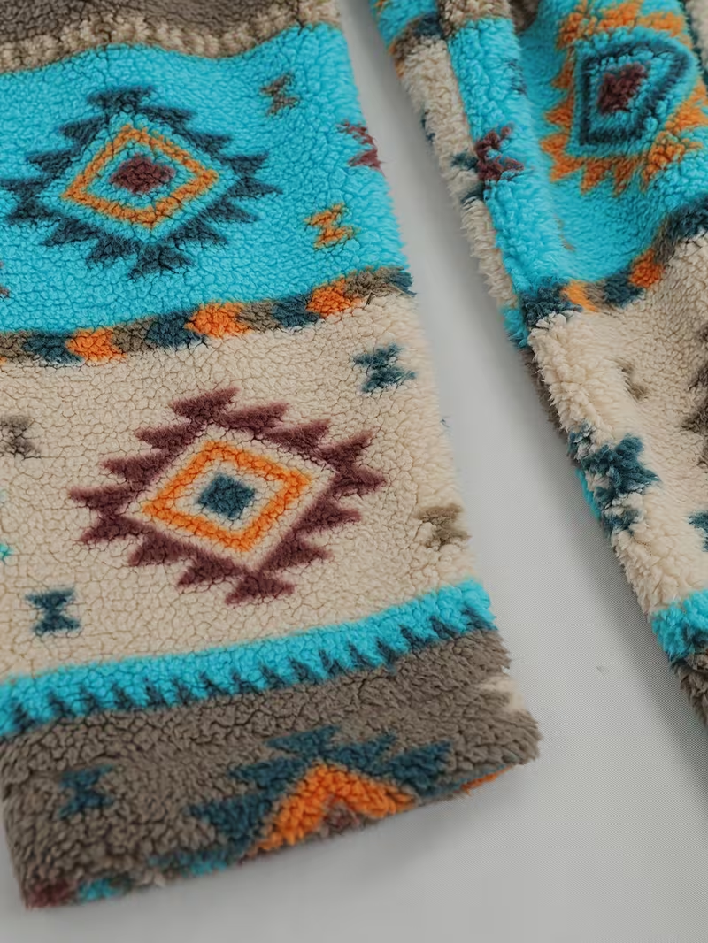 Winterbourne™ | Hooded Aztec Sherpa Coat