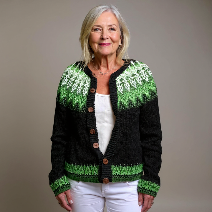 Mira Fair Isle Knit Cardigan