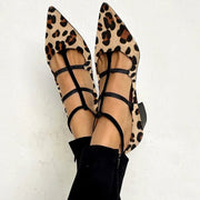 Bridget™ | Women's Heeled Shoes with Leopard Strap