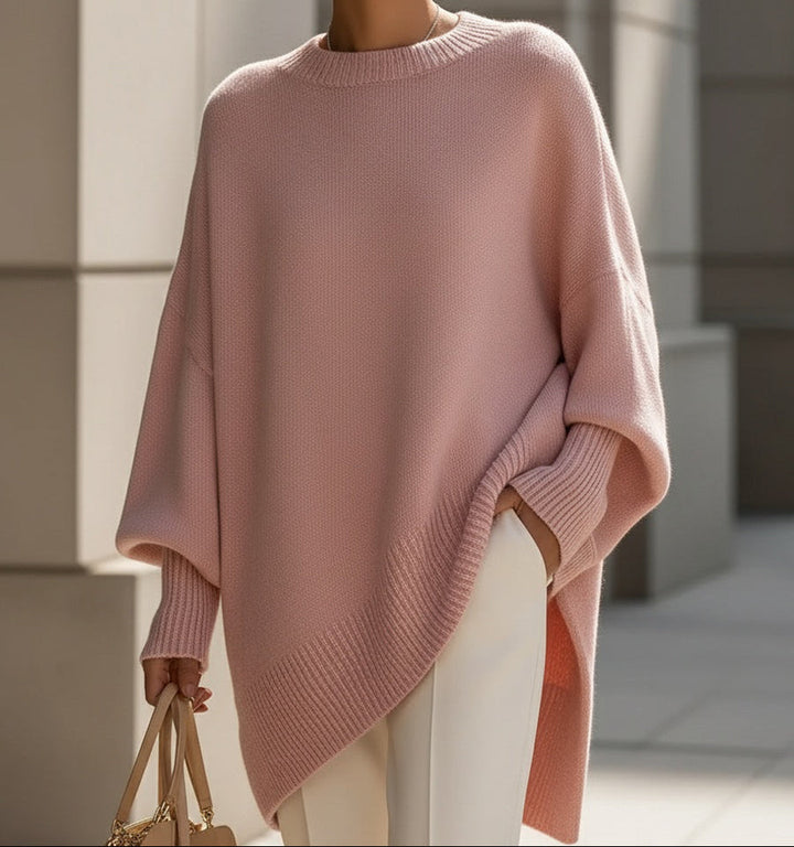 Jennifer | Oversized Draped Wide-Neck Sweater