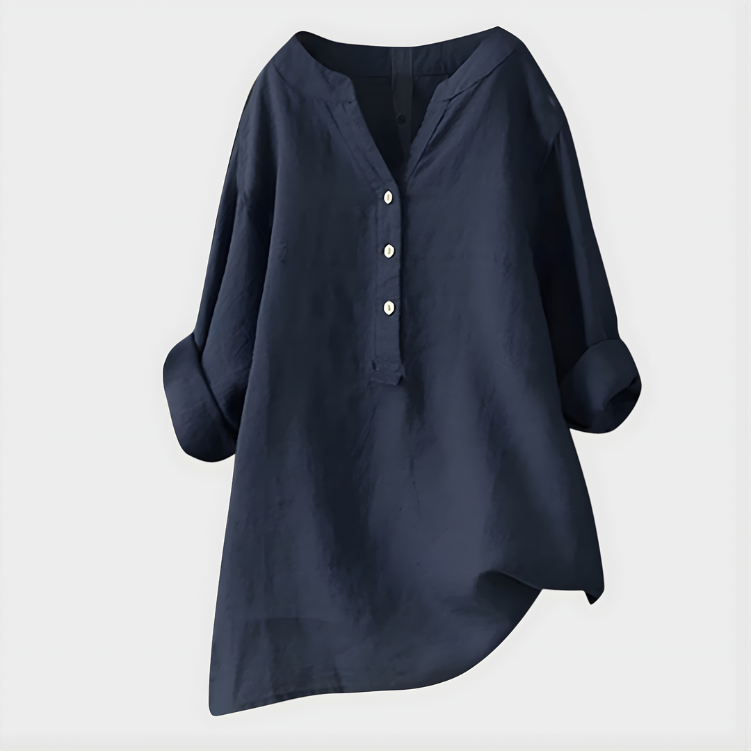 Orindelle | Elegant V-Neck Blouse
