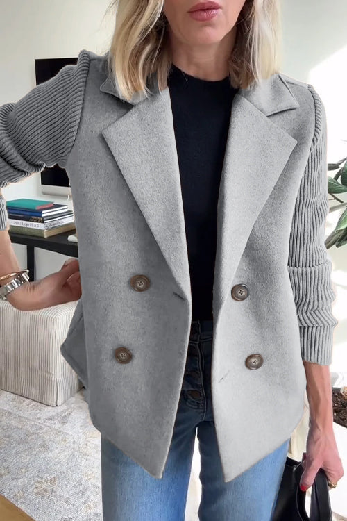 Sorelle™ | Elegant Knit Sleeve Blazer