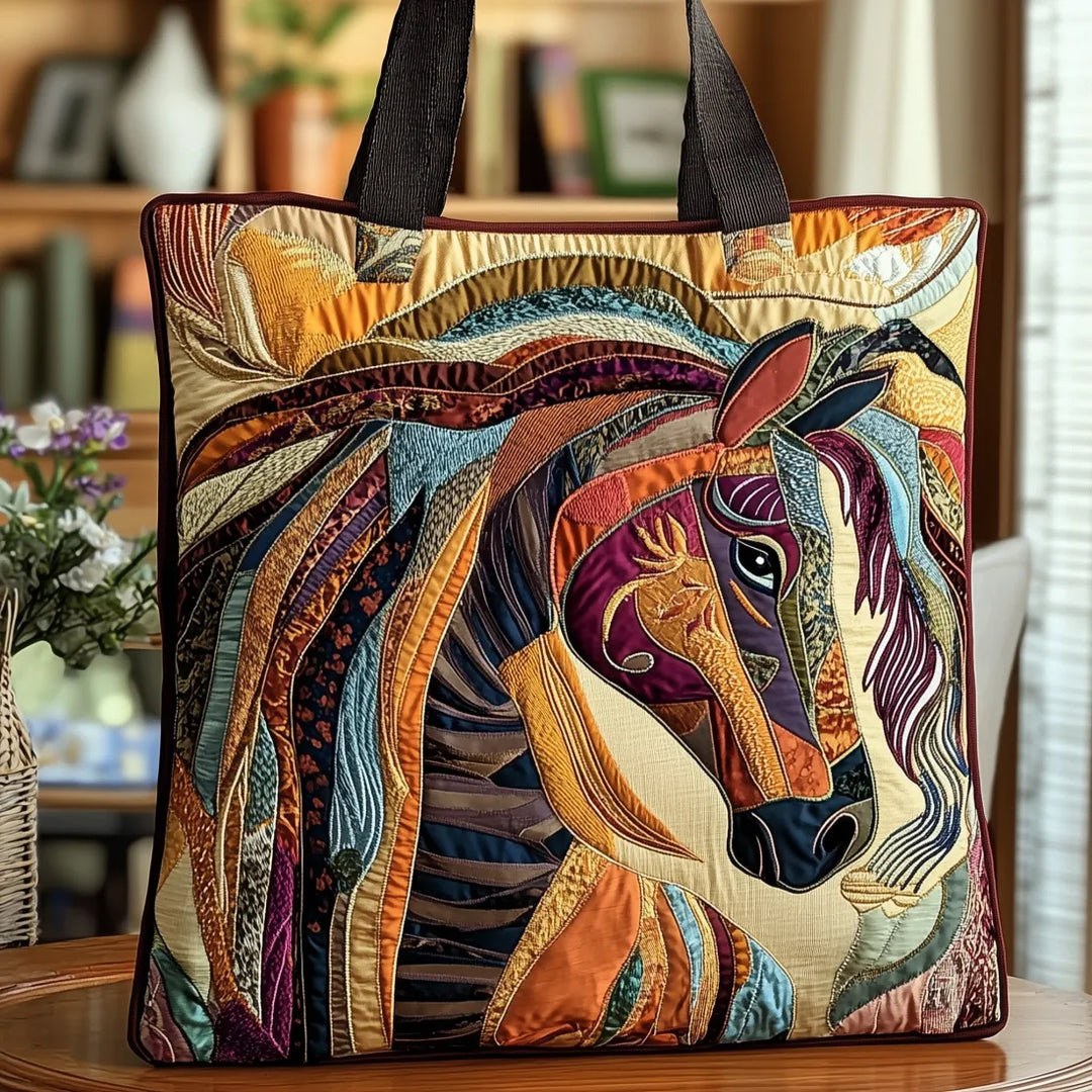 Borsa Donna con cavallo mosaico multicolore – Due Misure