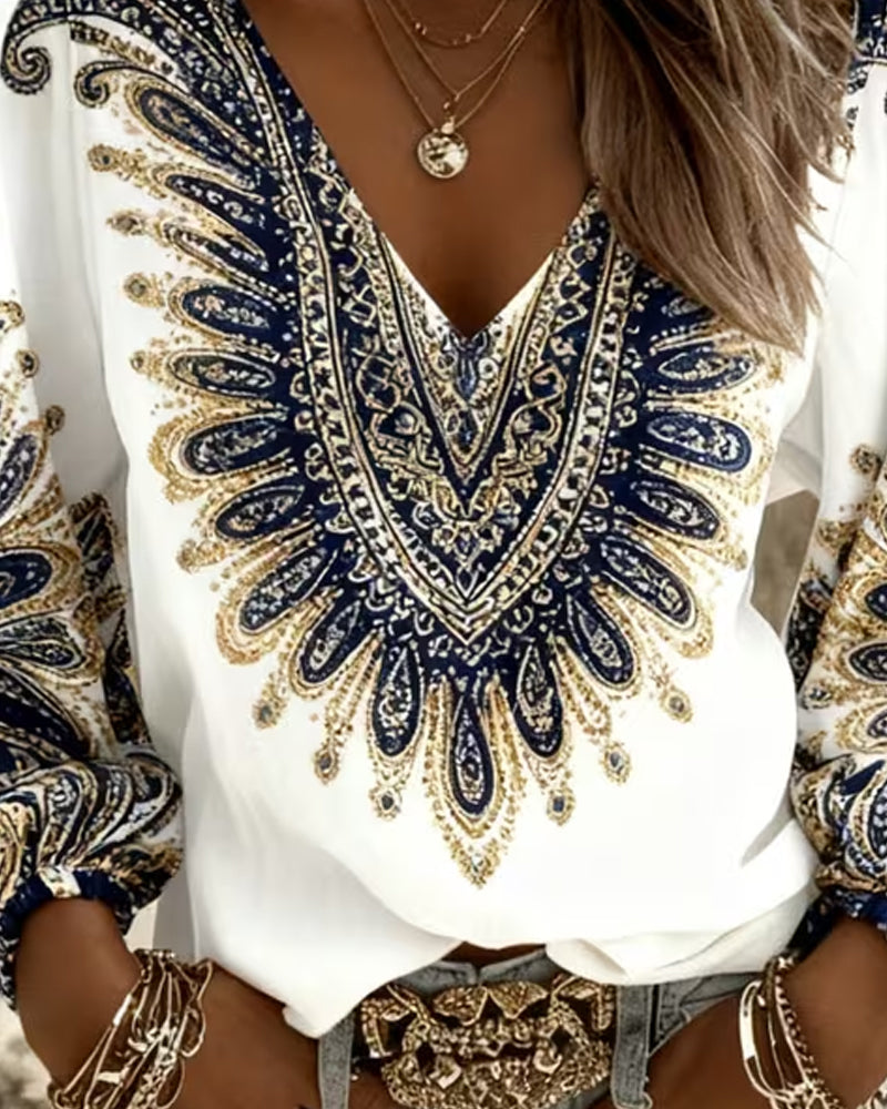 Tessara | Paisley Print Blouse