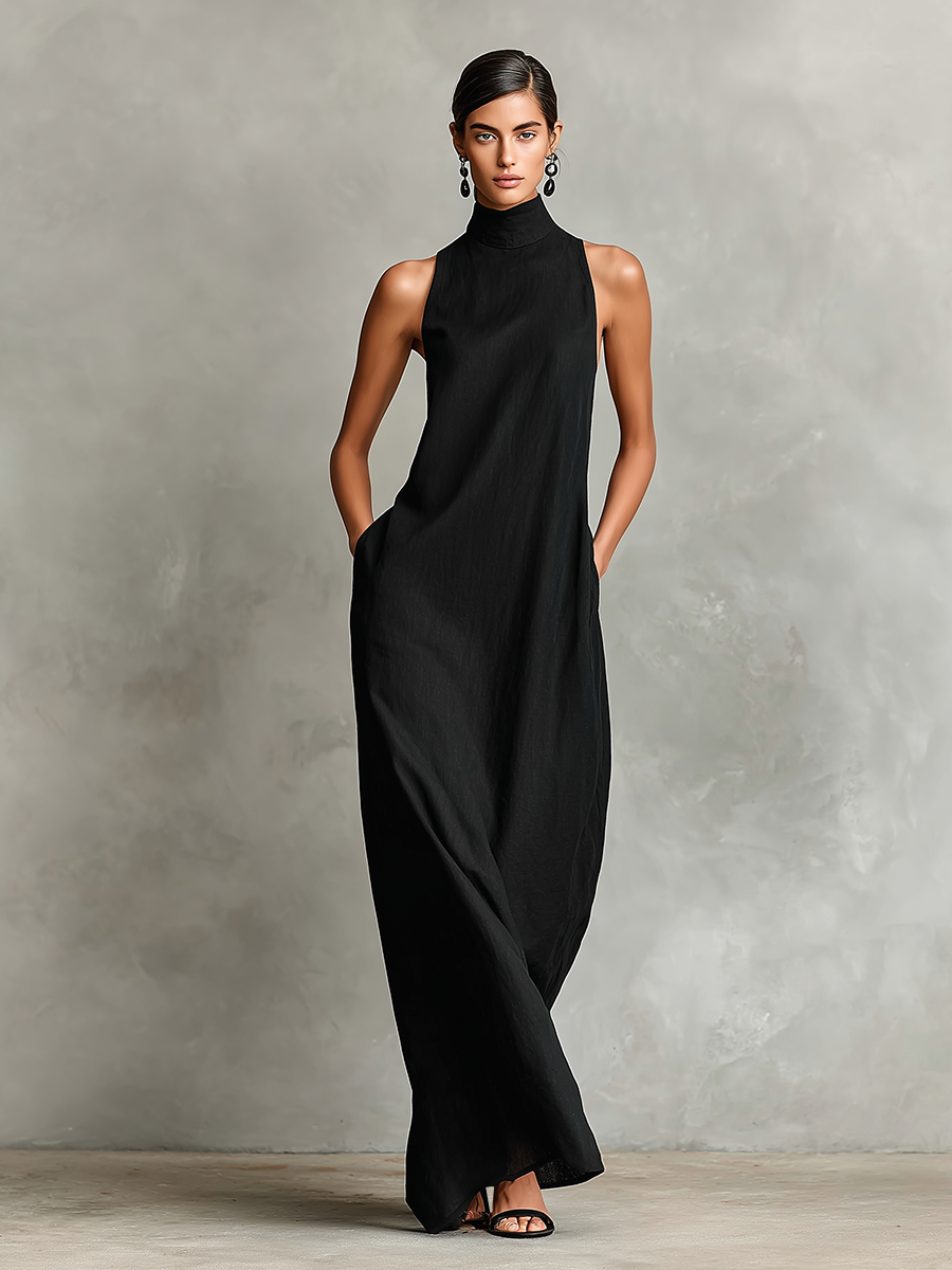 Nerina | Soft Turtleneck Maxi Dress