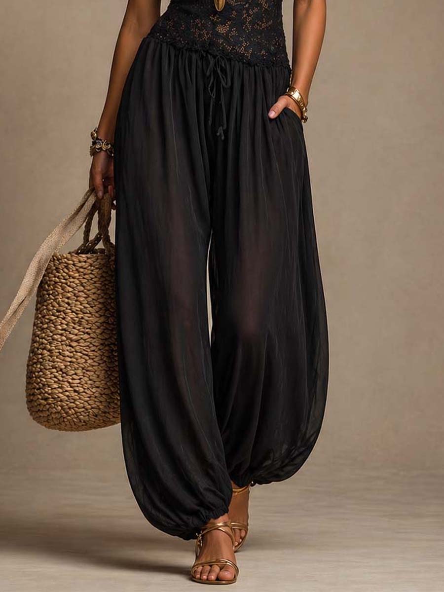 Laia™ | Flowing Lace Halter Jumpsuit