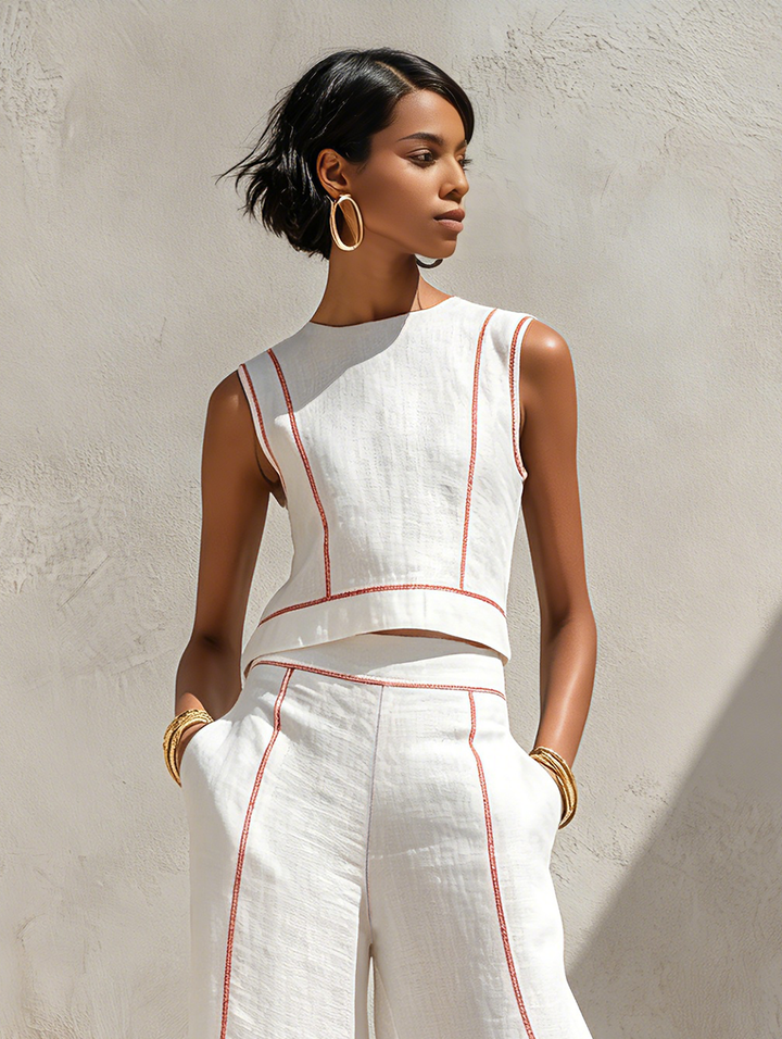 Margot™ | Sleeveless Wide-Leg Set