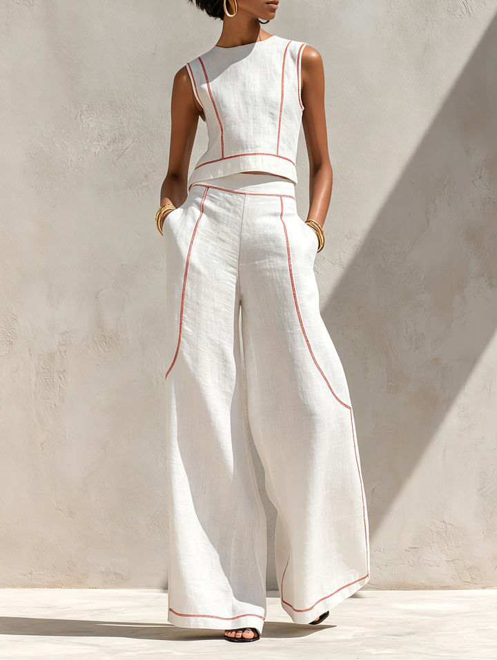 Margot™ | Sleeveless Wide-Leg Set