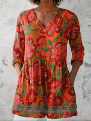 Marion™ | Women's Long V-Neck Blouse