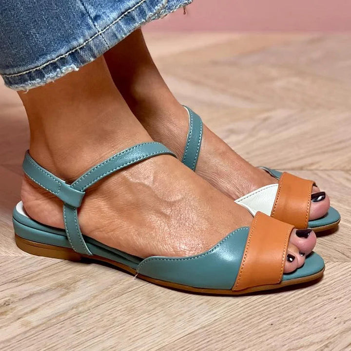 Paula™ | Women's Color-Block Quilted Peep-Toe Slingback Sandals